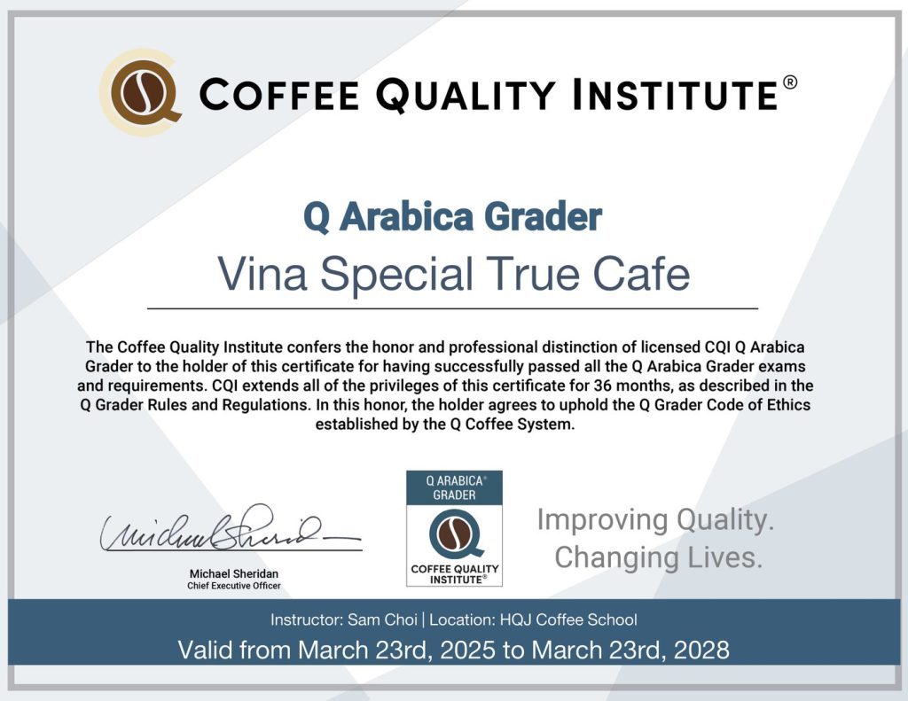 Q Arabica Grader — Coffee Quality Institute (CQI)