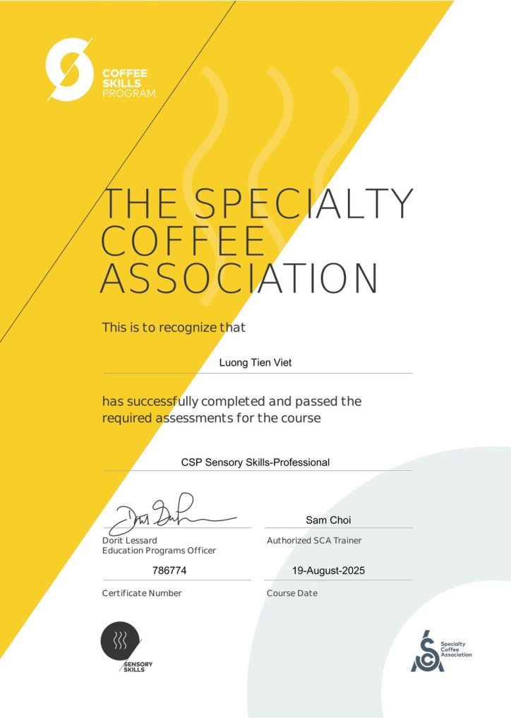 CSP Sensory Skills — Professional — Specialty Coffee Association (SCA)